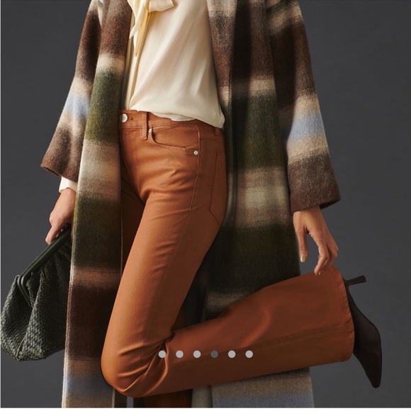 Anthropologie | Hudson Barbara Coated Bootcut Jeans in Toffee Size 33 - Picture 6 of 16